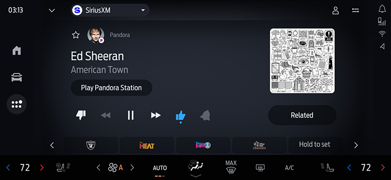 Ford Artist Station screen