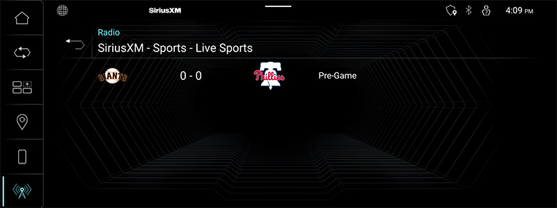 Live Sports screen