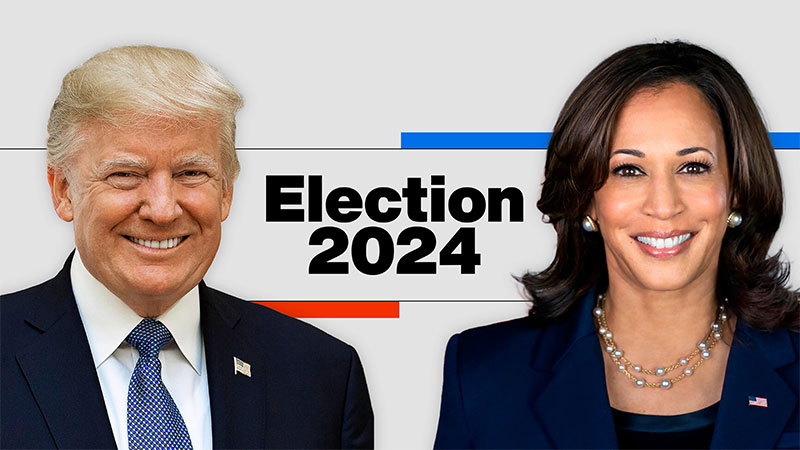 Donald Trump and Kamala Harris for Election Day 2024