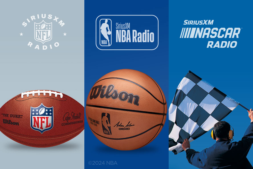 SiriusXM NBA Radio, SiriusXM NFL Radio, SiriusXM Nascar Radio