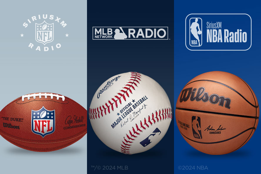 SiriusXM NBA Radio, SiriusXM NFL Radio, SiriusXM MLB Radio