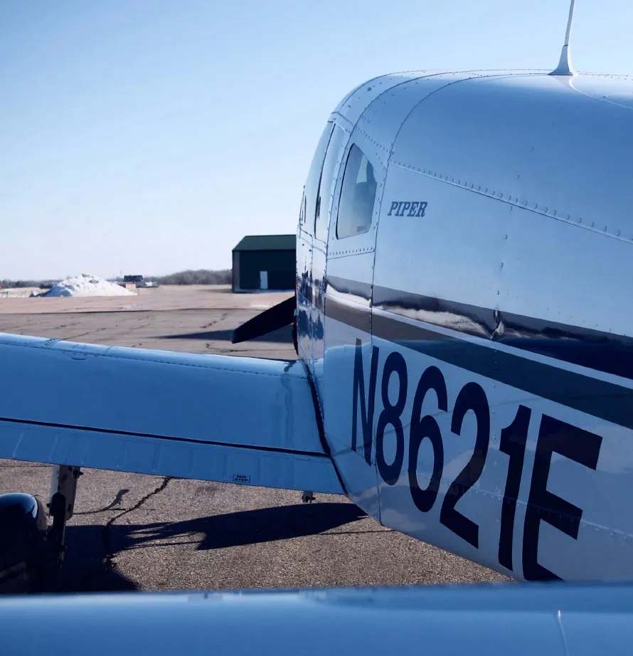 Small plane on a runway