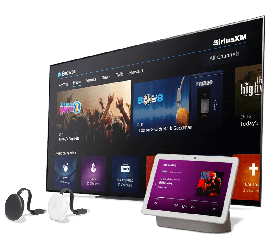 Listen to SiriusXM on your Google devices