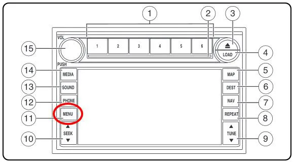 Car radio diagram