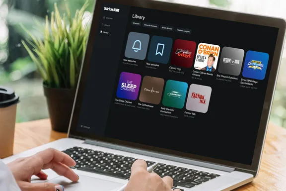 Browsing SiriusXM on Laptop