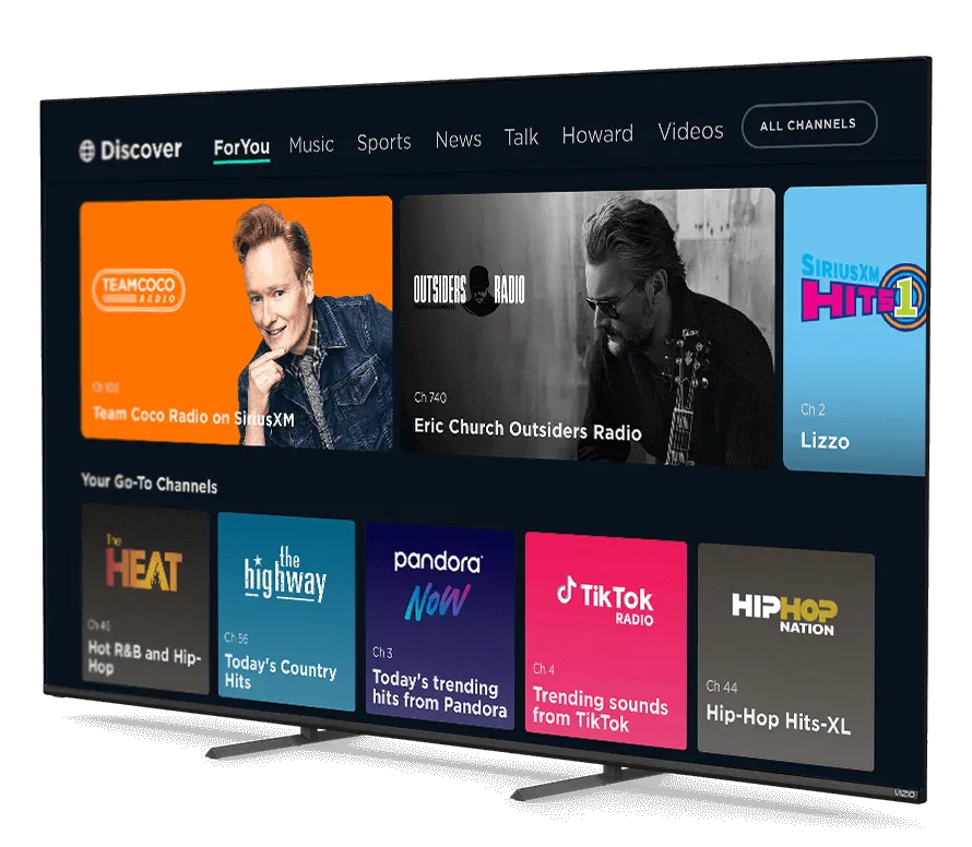 Listen to SiriusXM on your Vizio devices