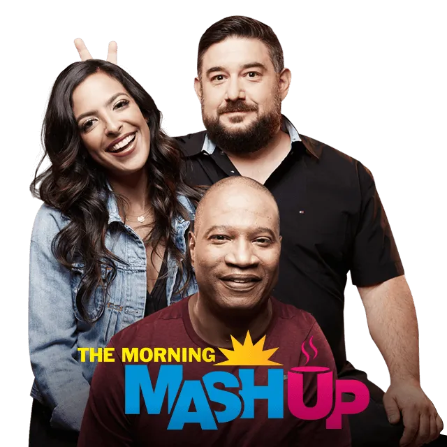 Image of the morning mash up hosts nicole, ryan, and stanley