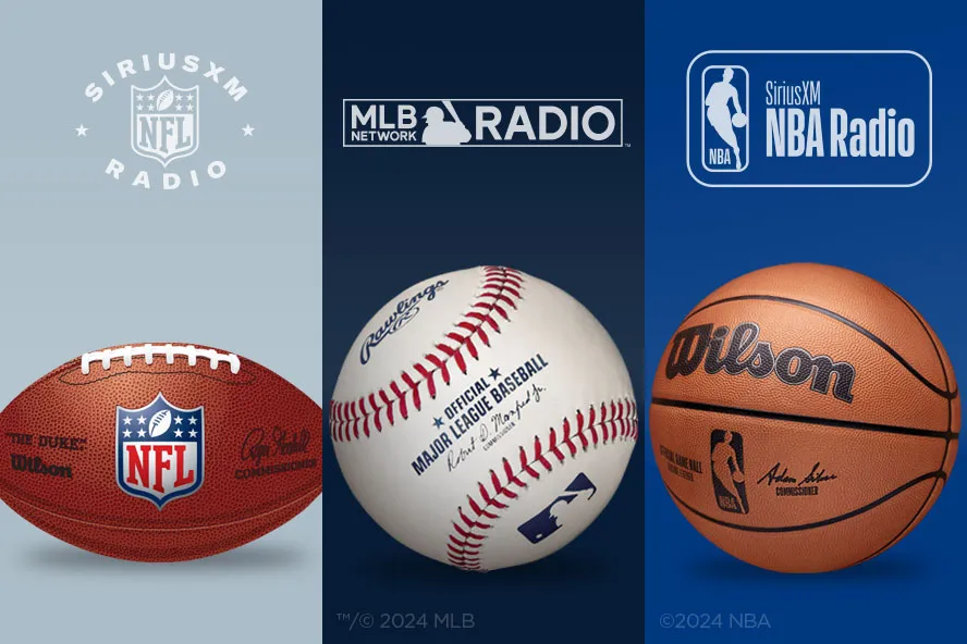 SiriusXM NBA Radio, SiriusXM NFL Radio, SiriusXM MLB Radio